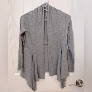 Gray Open Front girls Sweater medium